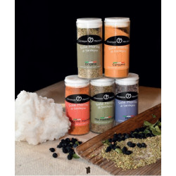 Fine sea salt of sardinia 250gr cylinder with multi-spreader head