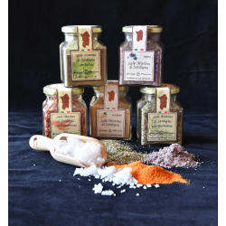 Sardinia sea salt with turmeric curcumin 210gr Jar with metal cap